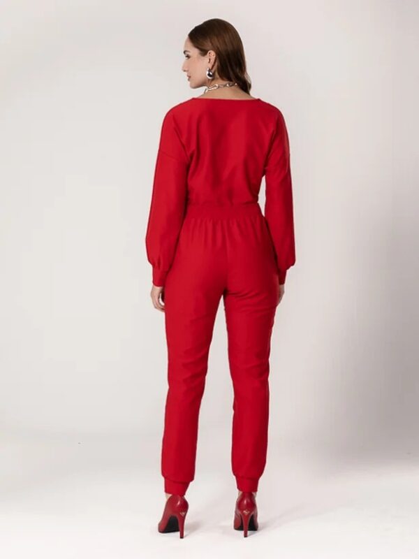 CONJUNTO BLUSA E CALÇA VERMELHO G90133 CAT