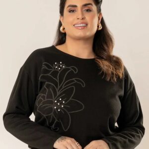 BLUSA TRICO BORDADA MANGA LONGA C60681 CAT