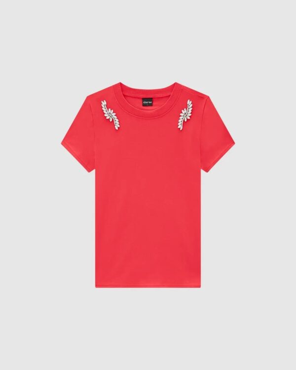 T-SHIRT SLIM C/ PEDRARIA MW