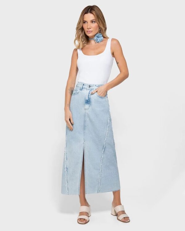 SAIA JEANS LONGO RETO C/ FENDA ENFIM MW
