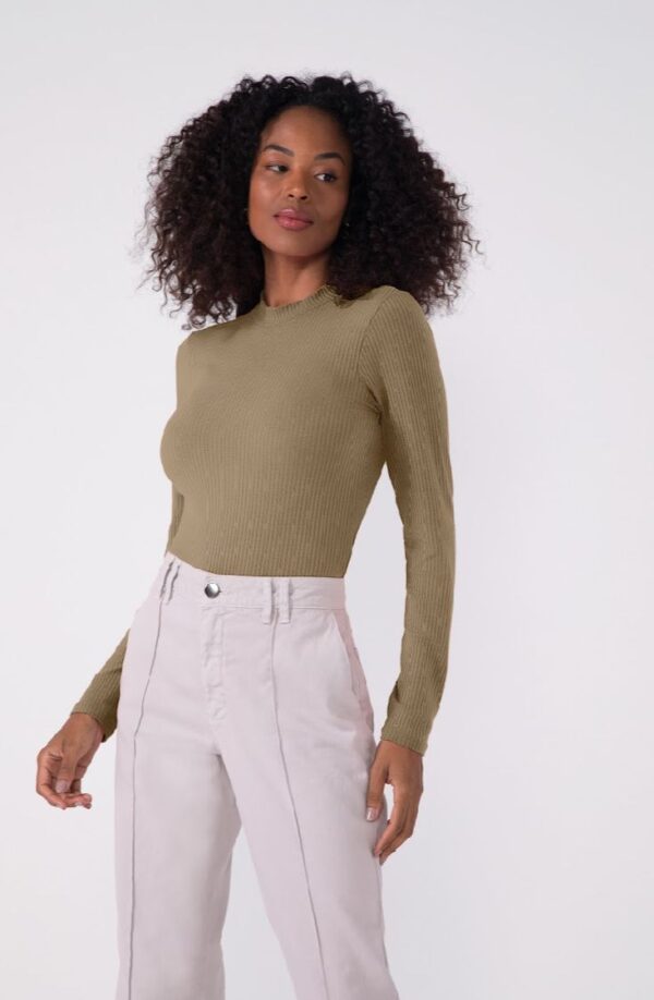 BLUSA MANGA LONGA CANELADA ELL 52119