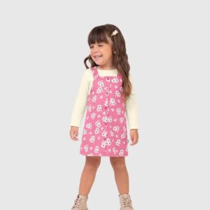 CONJUNTO JARDINEIRA C/ BLUSA MANGA LONGA MW 128365