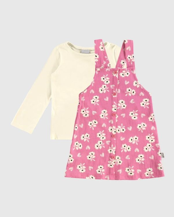 CONJUNTO JARDINEIRA C/ BLUSA MANGA LONGA MW 128365