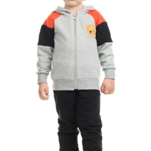 CONJ LITTLE MASC JAQUETA BORDADA E CALCA MOLETOM HR