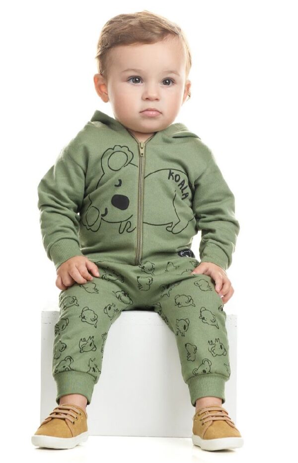 CONJ KOALA MASC BABY JAQUETA E CALCA MOLETOM HR