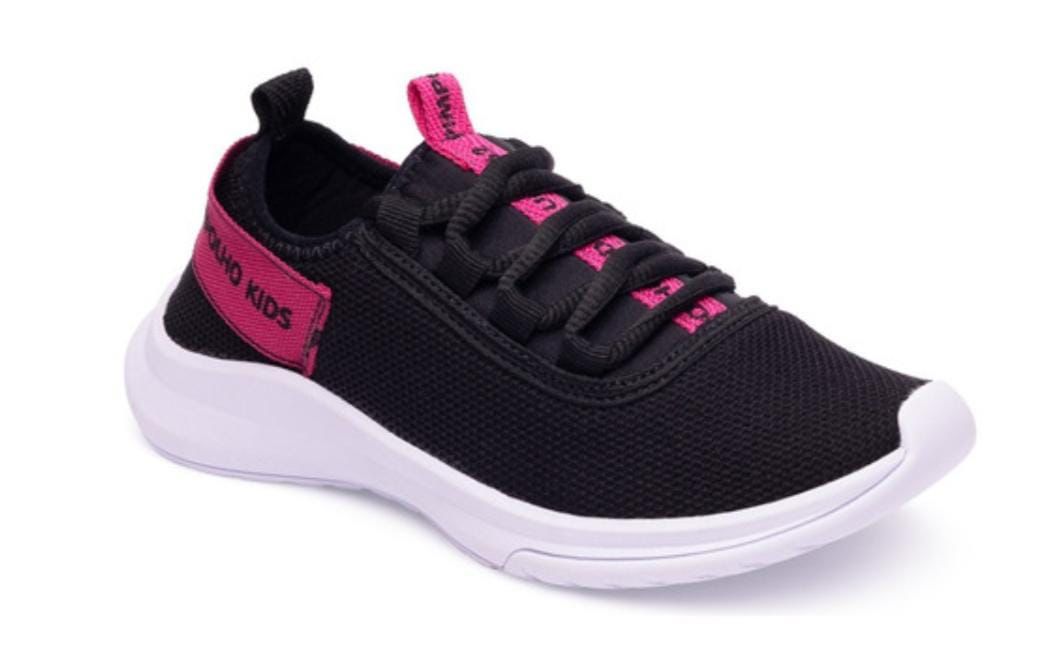TENIS PIMPOLHO PRETO ROSA